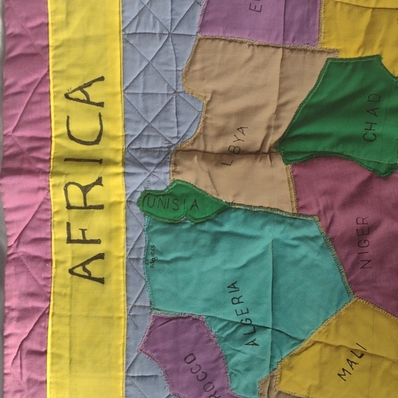 Quilted Patchwork African Map - Picture 2 of 9